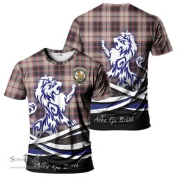 ScotsTee Shop Scottish MacPherson Hunting Ancient Clan Crest Tartan T Shirt Alba Gu Brath Regal Lion Emblem