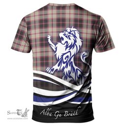 ScotsTee Shop Scottish MacPherson Hunting Ancient Clan Crest Tartan T Shirt Alba Gu Brath Regal Lion Emblem