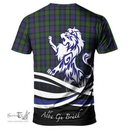 ScotsTee Shop Scottish Murray of Atholl Clan Crest Tartan T Shirt Alba Gu Brath Regal Lion Emblem