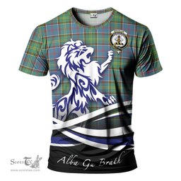 ScotsTee Shop Scottish Whitelaw Clan Crest Tartan T Shirt Alba Gu Brath Regal Lion Emblem