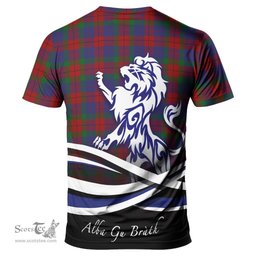 ScotsTee Shop Scottish Skene of Cromar Clan Crest Tartan T Shirt Alba Gu Brath Regal Lion Emblem