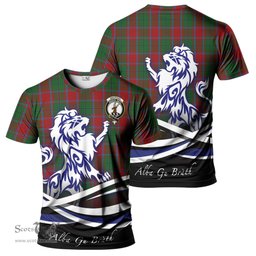 ScotsTee Shop Scottish MacPhail Blue Bands Clan Crest Tartan T Shirt Alba Gu Brath Regal Lion Emblem