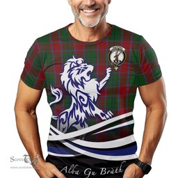 ScotsTee Shop Scottish MacPhail Blue Bands Clan Crest Tartan T Shirt Alba Gu Brath Regal Lion Emblem