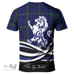 ScotsTee Shop Scottish Weir Clan Crest Tartan T Shirt Alba Gu Brath Regal Lion Emblem
