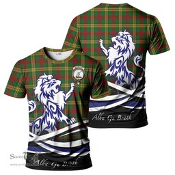 ScotsTee Shop Scottish MacMillan Society of Glasgow Clan Crest Tartan T Shirt Alba Gu Brath Regal Lion Emblem