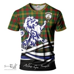 ScotsTee Shop Scottish MacMillan Society of Glasgow Clan Crest Tartan T Shirt Alba Gu Brath Regal Lion Emblem