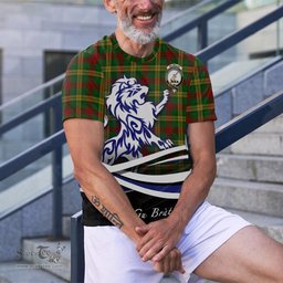 ScotsTee Shop Scottish MacMillan Society of Glasgow Clan Crest Tartan T Shirt Alba Gu Brath Regal Lion Emblem