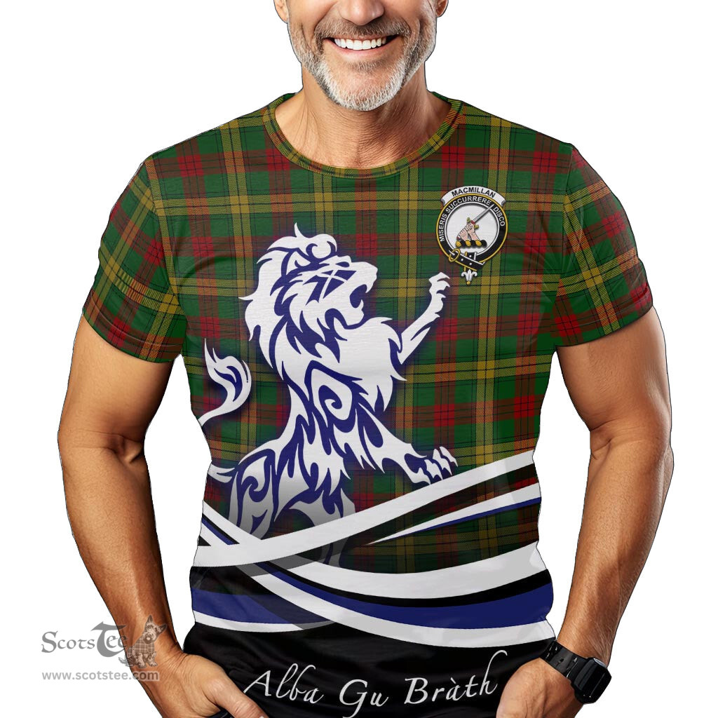 ScotsTee Shop Scottish MacMillan Society of Glasgow Clan Crest Tartan T Shirt Alba Gu Brath Regal Lion Emblem