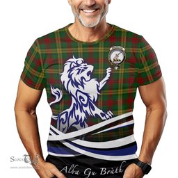 ScotsTee Shop Scottish MacMillan Society of Glasgow Clan Crest Tartan T Shirt Alba Gu Brath Regal Lion Emblem