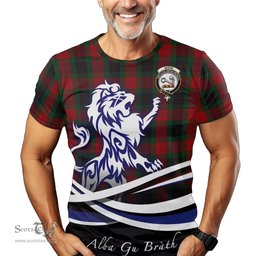 ScotsTee Shop Scottish Skene of Cromar Black Clan Crest Tartan T Shirt Alba Gu Brath Regal Lion Emblem