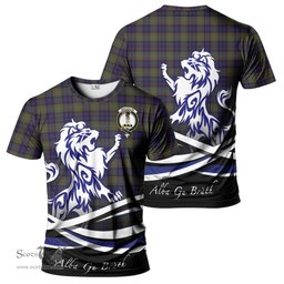 ScotsTee Shop Scottish MacLellan Clan Crest Tartan T Shirt Alba Gu Brath Regal Lion Emblem