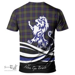 ScotsTee Shop Scottish MacLellan Clan Crest Tartan T Shirt Alba Gu Brath Regal Lion Emblem