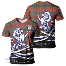 ScotsTee Shop Scottish MacLean of Duart Ancient Clan Crest Tartan T Shirt Alba Gu Brath Regal Lion Emblem