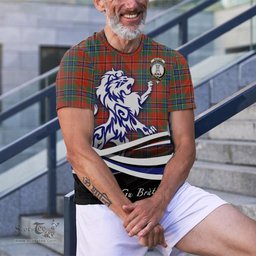 ScotsTee Shop Scottish MacLean of Duart Ancient Clan Crest Tartan T Shirt Alba Gu Brath Regal Lion Emblem