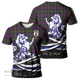 ScotsTee Shop Scottish MacLennan Clan Crest Tartan T Shirt Alba Gu Brath Regal Lion Emblem
