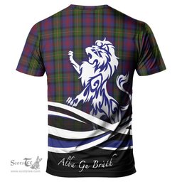 ScotsTee Shop Scottish MacLennan Clan Crest Tartan T Shirt Alba Gu Brath Regal Lion Emblem