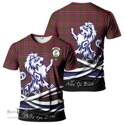 ScotsTee Shop Scottish MacRae Red Clan Crest Tartan T Shirt Alba Gu Brath Regal Lion Emblem