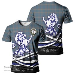 ScotsTee Shop Scottish McKerrell of Hillhouse Dress Clan Crest Tartan T Shirt Alba Gu Brath Regal Lion Emblem