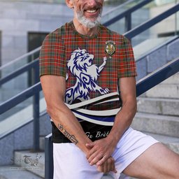ScotsTee Shop Scottish MacPherson Weathered Clan Crest Tartan T Shirt Alba Gu Brath Regal Lion Emblem