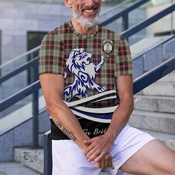 ScotsTee Shop Scottish MacLean Dress Clan Crest Tartan T Shirt Alba Gu Brath Regal Lion Emblem