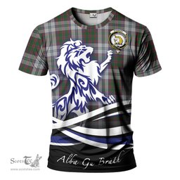 ScotsTee Shop Scottish Stewart of Appin Dress Clan Crest Tartan T Shirt Alba Gu Brath Regal Lion Emblem