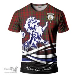 ScotsTee Shop Scottish Matheson Dress Clan Crest Tartan T Shirt Alba Gu Brath Regal Lion Emblem