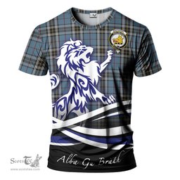 ScotsTee Shop Scottish MacTavish Dress Clan Crest Tartan T Shirt Alba Gu Brath Regal Lion Emblem
