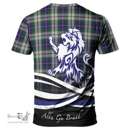 ScotsTee Shop Scottish MacLeod Of Californian Clan Crest Tartan T Shirt Alba Gu Brath Regal Lion Emblem
