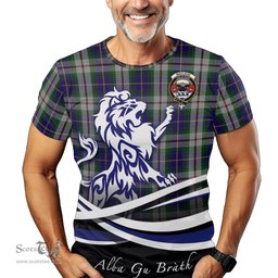 ScotsTee Shop Scottish MacLeod Of Californian Clan Crest Tartan T Shirt Alba Gu Brath Regal Lion Emblem