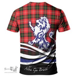 ScotsTee Shop Scottish Nesbitt Modern Clan Crest Tartan T Shirt Alba Gu Brath Regal Lion Emblem