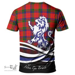ScotsTee Shop Scottish Nicolson Modern Clan Crest Tartan T Shirt Alba Gu Brath Regal Lion Emblem