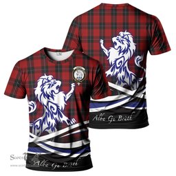 ScotsTee Shop Scottish Ramsay Clan Crest Tartan T Shirt Alba Gu Brath Regal Lion Emblem