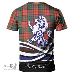 ScotsTee Shop Scottish Stewart of Appin Ancient Clan Crest Tartan T Shirt Alba Gu Brath Regal Lion Emblem