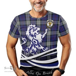 ScotsTee Shop Scottish Sinclair Dress Clan Crest Tartan T Shirt Alba Gu Brath Regal Lion Emblem