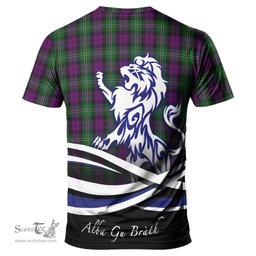 ScotsTee Shop Scottish Wilson Clan Crest Tartan T Shirt Alba Gu Brath Regal Lion Emblem