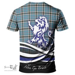 ScotsTee Shop Scottish Thomson Clan Crest Tartan T Shirt Alba Gu Brath Regal Lion Emblem