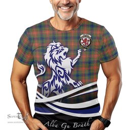 ScotsTee Shop Scottish Wilson Ancient Clan Crest Tartan T Shirt Alba Gu Brath Regal Lion Emblem