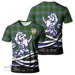 ScotsTee Shop Scottish Pringle Clan Crest Tartan T Shirt Alba Gu Brath Regal Lion Emblem