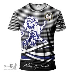 ScotsTee Shop Scottish Shepherd Clan Crest Tartan T Shirt Alba Gu Brath Regal Lion Emblem