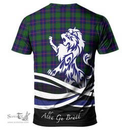 ScotsTee Shop Scottish Shaw Modern Clan Crest Tartan T Shirt Alba Gu Brath Regal Lion Emblem
