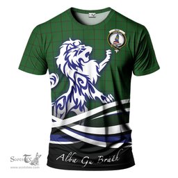 ScotsTee Shop Scottish Mar Tribe Clan Crest Tartan T Shirt Alba Gu Brath Regal Lion Emblem