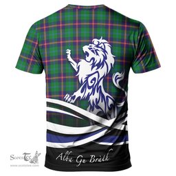 ScotsTee Shop Scottish Young Modern Clan Crest Tartan T Shirt Alba Gu Brath Regal Lion Emblem