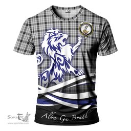 ScotsTee Shop Scottish Wallace Dress Clan Crest Tartan T Shirt Alba Gu Brath Regal Lion Emblem