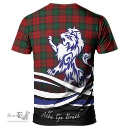 ScotsTee Shop Scottish Stewart of Atholl Clan Crest Tartan T Shirt Alba Gu Brath Regal Lion Emblem