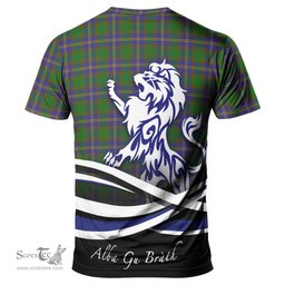 ScotsTee Shop Scottish Strange of Balkaskie Clan Crest Tartan T Shirt Alba Gu Brath Regal Lion Emblem