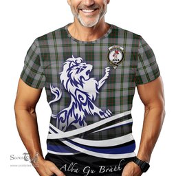 ScotsTee Shop Scottish Taylor Dress Clan Crest Tartan T Shirt Alba Gu Brath Regal Lion Emblem