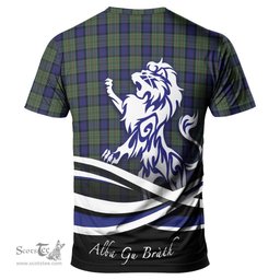 ScotsTee Shop Scottish MacLaren Clan Crest Tartan T Shirt Alba Gu Brath Regal Lion Emblem