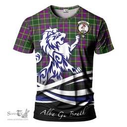 ScotsTee Shop Scottish Taylor Clan Crest Tartan T Shirt Alba Gu Brath Regal Lion Emblem