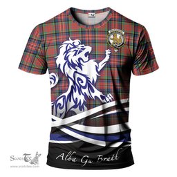 ScotsTee Shop Scottish MacPherson Ancient Clan Crest Tartan T Shirt Alba Gu Brath Regal Lion Emblem
