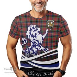 ScotsTee Shop Scottish MacPherson Ancient Clan Crest Tartan T Shirt Alba Gu Brath Regal Lion Emblem